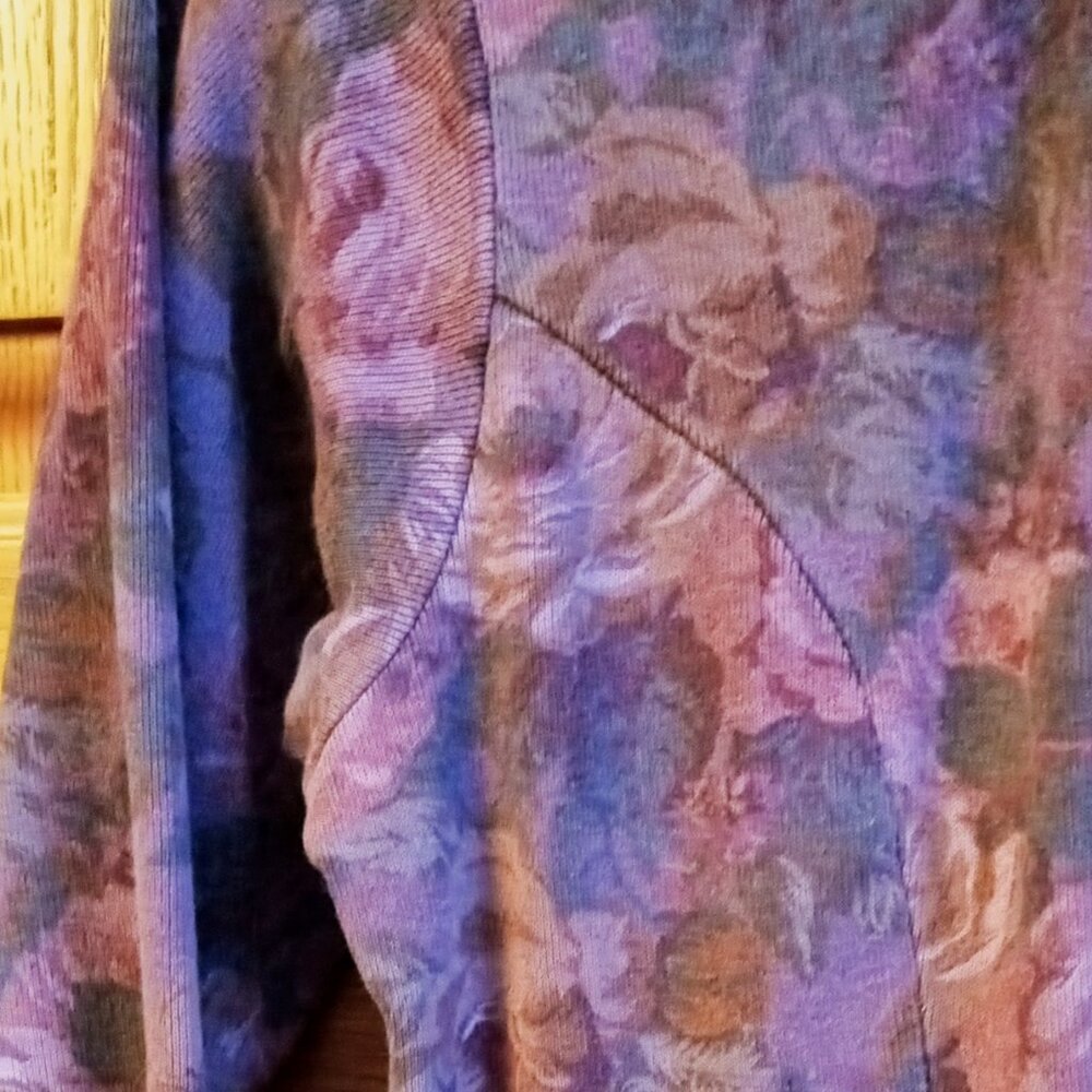 MODA INT'L Vintage Victoria's Secret 90s Plum Floral Empire Waist Tunic Dress - Picture 9 of 14